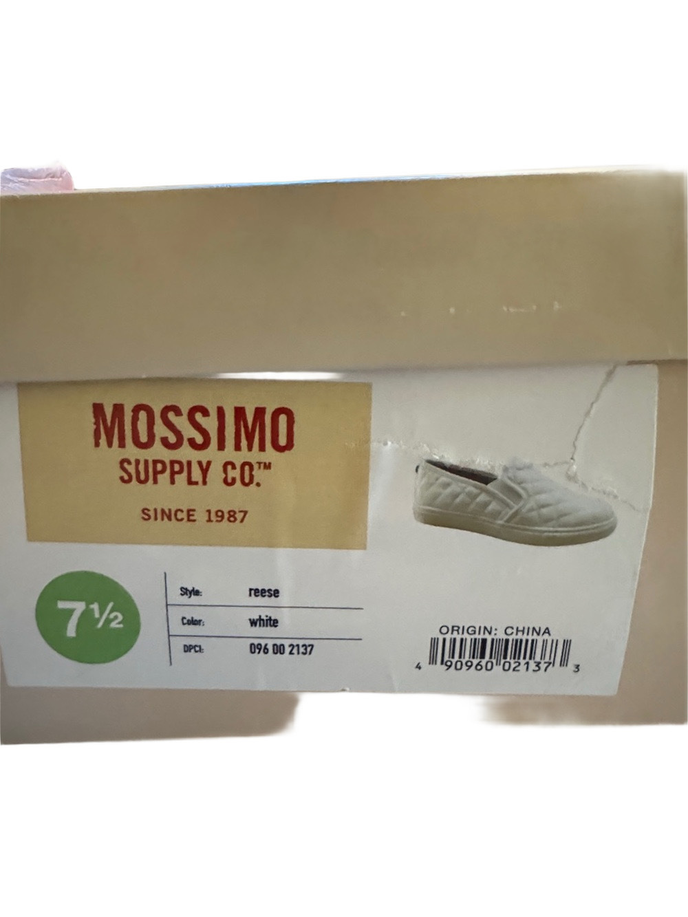 Mossimo Supply Co. Reese Quilted Slip-On Sneakers in White Size 7.5 - Picture 5 of 5